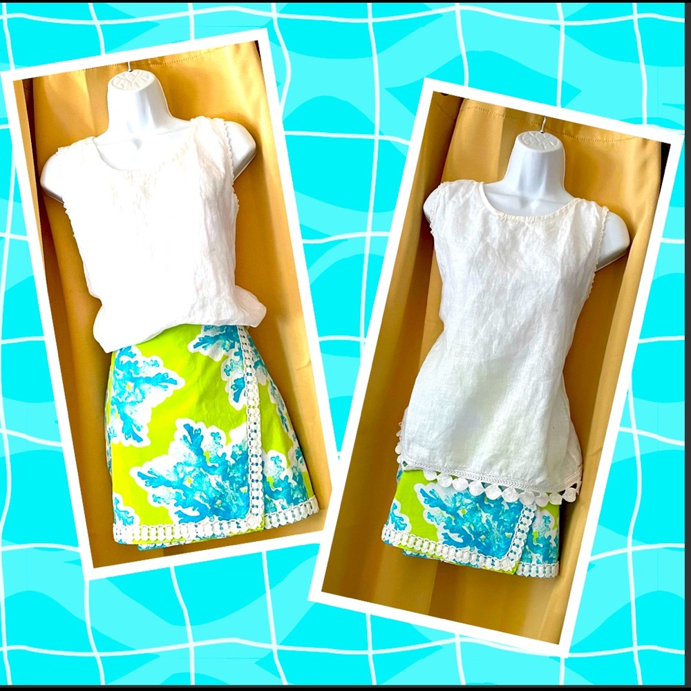 COPY - Fun Summer Skort & Linen Tank w decorative trim